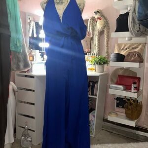 Express Royal Blue romper with belt